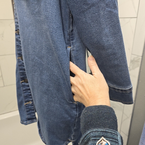 CK JEANS CALVIN KLEIN DENIM SHIRT DRESS M - Picture 5 of 12